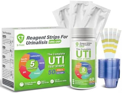[50 Pack] 5-in-1 UTI Urine Test Strips for Women, Men & Kids: Urinary Tract Infection Test Strips for Leukocytes,Nitrites,Protein, pH&Specific Gravity Home Use-50 Urine Cups Included