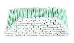 100 Pieces Cleaning Sponge Long Sterile for Inkjet Print Head Cleaner, Camera, Lens Cleaning, Optical Equipment, Green