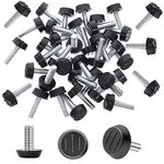 70 Pcs M6 Thread Adjustable Furniture Levelers Screw in Threaded, Leveling Feet Screw in Chair Feet, Adjustable Levelers Feet Screw On Furniture Glide Leveling for Table, Chair, Furniture Legs