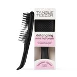 Tangle Teezer Mini The Ultimate Detangler Hairbrush |Gentle on Wet Hair | Two-Tiered Teeth & Comfortable Handle | Ideal for Kids And Travel | Reduces Knots & Breakage | Black