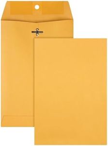 Quality Park 6 x 9 Clasp Envelopes, Clasp and Gummed Closures for Storing or Mailing, 28 lb Kraft Paper, Bulk Dispenser Box, 500/Carton (QUA37555)