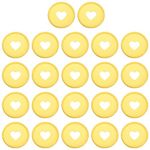 PATIKIL 35mm Plastic Book Binding Discs, 22 Pack Discbound Expansion Discs Heart Binder Rings for DIY Notebook Planner, Yellow