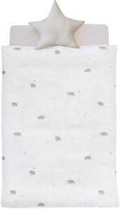 Sandesica 1144-9998-250 Baby Futon Set, First Mom's Hot and Safe Comforter, 8-Piece Set, 27.6 x 47.2 inches (70 x 120 cm), Made in Japan, 100% Cotton, Fully Washable, Sleepy Bear x Smoke Beige Pillow