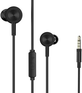 Boult Audio Newly Launched XO Black Wired Earphones with 3.5mm Jack, Extra Bass, 10mm Dynamic Driver, Inline Control, IPX5 Water Resistant, HD Mic, Radial Finish, Earphones Wired Headphones with Mic