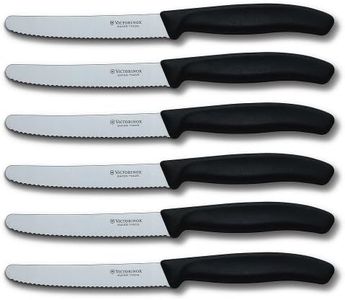 Victorinox Swiss Classic 6-Piece Steak Knife Set, 4-1/2-Inch Serrated Blades with Round Tip, 4-Inch