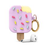 elago Ice Cream Case with Keychain, Compatible with AirPods 1 & 2, Cute 3D Design [US Patent Registered] (Blueberry)