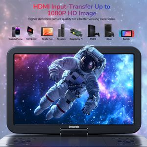 GOnavidio 17.5" Blu-Ray DVD Player – Compact Home Media Player