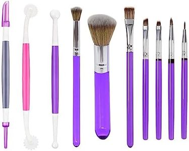 CENZICOM 10 Pieces Cake Baking Brushes Food Paint Brush, for Cookie Chocolate Sugar Decoration Brushes Set with Fondant and Gum Paste Tool