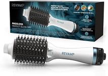 REVAMP Blow Dry Hair Brush Air Styler - 4 in 1 Multifunctional Professional Drying, Detangling, Smoothing & Styling Blow Dryer Brush, Volumiser Hot Brush, for Long, Medium and Short Hair, White