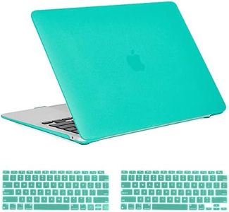 T Tersely Case for MacBook Air 13 inch Case 2022 2020 2019 2018 Release A2337 M1 A2179 A1932, Plastic Hard Shell Cover & Keyboard Cover Skin for MacBook Air 13 inch with Retina Display - Cyan