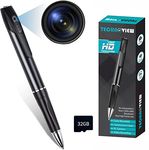 TECHNOVIEW 32GB Spy Camera Pen, Spy Wireless Full HD 1080P Mini Spy Camcorder Video Audio Recording,Spy Camera 1080p Video Recorder for Business Meeting Outdoor Indoor