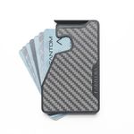 FANTOM X Card Fanning Wallet, RFID Aluminum Card Holder,, Carbon Fiber, Extra Slim 4-7, Minimalist Aluminum Card Fanning Wallet Compatible With Fantom Attachments