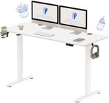 FLEXISPOT Lite Electric Standing Desk 110 * 60cm Height Adjustable Desk Sit Stand Desk Stand Up Desk for Home Office (White)
