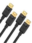 CableCreation Displayport Cable 10Ft/3M, 4K DP Cable 1.2 Male to Male Support 4K@60Hz, 2K@144Hz Compatible with Computer, Desktop, Laptop, PC, Monitor, Projector,2Pack/Black