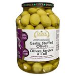 Tassos Halkidiki Super Colossal Garlic Stuffed Olives 50 fl oz.