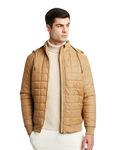 Amazon Brand - Symbol Men's Solid Full Sleeves Regular Fit Bomber Jacket (AW22-SY-QB-JK-01_Camel_3XL)