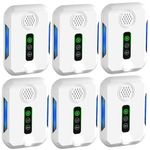 6 Pack Upgraded Ultrasonic Pest Repeller,Powerful Mouse & Rat Repeller Plug In For Mice,Spider,Rats,Mosquitoes, Cockroaches, and More - Safe for Pets and Humans