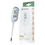 Path Pharm Premium Digital Thermometer for Adults and Kids - Basal Body Thermometer with 8s Reading - 0.05° C Accuracy Medical Oral Thermometer with Backlit Display - Fever Temperature Thermometer