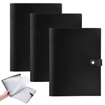 Cesil 3 Packs 10-Pocket File Folder, Letter A4 Paper Project Organizer Folders with Snap Button, Plastic Document Organizer for School Office Home