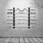 Protoner Olympic Barbell Rack Bar Storage, Weight rod Holder, Barbell Storage, Horizontal Barbell Wall Mount Bar Plate Storage Rack, Holds 5 Barbells, Holds