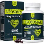 Vegan Liposomal Ubiquinol CoQ10 1000 mg - High Bioavailability, Heart Health Support, Statin Users' Choice