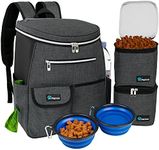 PetAmi Dog Travel Bag Backpack, Airline Approved Dog Bags for Traveling, Puppy Diaper Bag Supplies, Pet Camping Essentials Hiking Accessories Dog Mom Gift, Food Container, Collapsible Bowls