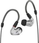 Sennheiser IE900 Hi-Res in-Ear Monitors -Trueresponse Transducers with X3R Technology for Balanced Sound,Detachable Cable with Flexible Ear Hooks,Includes Balanced Cables,2-Year Warranty,Silver