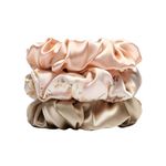 3Pack Silk Scrunchies For Hair 100% Pure Mulberry Silk Hair Ties, Elastic Ponytail Holders, Hair Ties No Damage, Satin Scrunchies, Velvet Scrunchy for Hair Accessories Sleep Tie