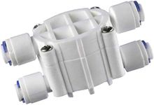 TF 4 Way 1/4 Port Auto Shut Off Valve for RO Water Filter System, Ensures Efficiency of Water Filtration Process