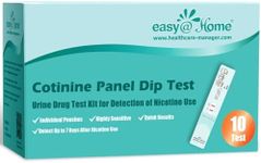 Easy@Home Nicotine Urine Test Strips Kit, Sensitive Rapid Testing Detection 200 ng/mL #ECOT-114 10 Pack