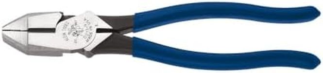 Klein Tools D213-9 Lineman's Square Nose Pliers, Made in USA, High Leverage Electrical Pliers with Induction Hardened Knives, 9-Inch