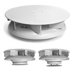 FLOWROTOR Low Profile Rotary Van Roof Vent - Wind Driven Rotating Spinning Ventilator Fan WHITE - Camper Bus 4x4