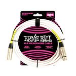 Ernieball 6389 20ft Male Female XLR Microphone Cable White