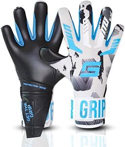 GRIPMODE Bandit Hybrid Goalkeeper Gloves Adult and Child with Griptec® Latex Lining I Suitable in All Weather I Football Goal Protection for Children, Teenagers & Adults