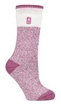 Heat Holders - Womens 2.3 Tog Thick Soft Winter Thermal Socks for Cold Weather (5-9 US, Snowdrop Pink)