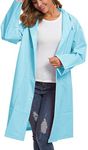 Besshopie Portable Waterproof Raincoat, Rain Poncho for Unisex, Perfect for Hiking, Disneyland or Camping Blue M