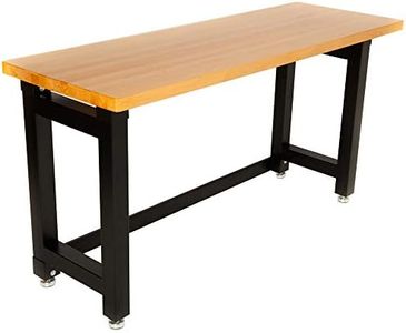Seville Classics Garage Hardwood Workbench Commercial Quality German Beech Timber Top