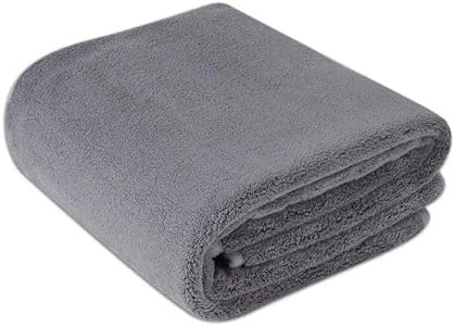 Amazon Basics Serviettes en microfibre pour voitures, chiffon de nettoyage, 63.5 x 91.5 cm, Gris