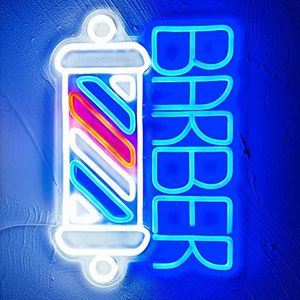 Artlast Barber Neon Sign for Barber Shops Hair Salon Decor LED Neon Light Barber Studio Wall Decor Sign Light Up Business Store Sign Holiday Gift for Hairdresser