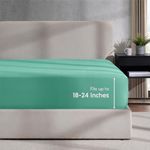 Nestl Bedding 21" Deep Pocket Fitted Sheet – 1800 Deep Pocket Bed Sheet – Hotel Luxury Double Brushed Microfiber Sheets – Deep Pocket Fitted Sheet - Queen/Mint