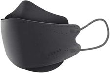 HEKAS® 5 Pack Face Masks for Men, Women, UK Certified FFP2, Cotton Face Masks for Winter, Cycling, Work, IIR Filter Efficiency ≥ 99%, Soft Earloops, Black Face Mask, to Protect - Dust & Bacteria