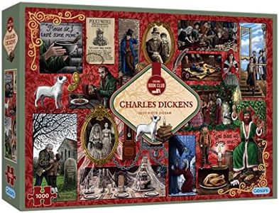 Gibsons Charles Dickens - Book Club 1000 Piece Jigsaw Puzzle | Sustainable Puzzle for Adults | Premium 100% Recycled Board | Great Adults | Games