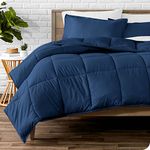 Bare Home Comforter Set - Full Size - Ultra-Soft - Premium 1800 Series - All Season Warmth (Full, Dark Blue)