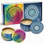 Bryan & Candy Scented Candles Diwali Gift Set for Women & Men, Neroli & Honeycomb | Lavender & Chamomile,100 gm Each Soy Wax Eco-Friendly Printed Tin