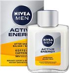 NIVEA MEN Active Energy After Shave Balm (100 ml), Revitalising After Shave, Skin Care with Caffeine from 100% Natural Source