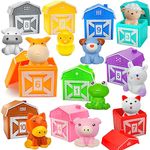 iPatio Learning Toys for 1,2,3 Year Old Boys and Girls,20Pcs Farm Animals Baby Toys,Montessori Counting,Color Matching&Sorting Fine Motor Games,Christmas Birthday Easter for Toddler's Boy and Girl