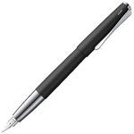 Lamy studio black - Fountain Pen in elegant metal body - steel nib, partially platinum-plated & in nib size EF - incl T 10 blue ink cartridge