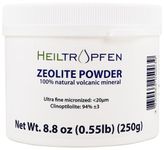 Zeolite Powder 0.55 Pound - 250 g | ULTRA FINE | less-than 20 µm | Clinoptilolite 94%+-3 | activated | Natural Mineral Dust | Heiltropfen®