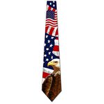 Eagle on USA Flag Tie