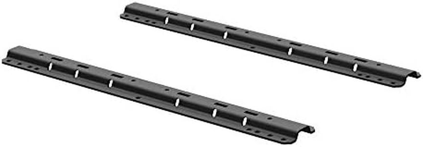 CURT 16204 Industry-Standard 5th Wheel Hitch Rails, Carbide Black, 25,000 Pounds